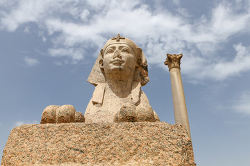 Fototapeta na wymiar Pompey Pillar in Alexandria, Egypt