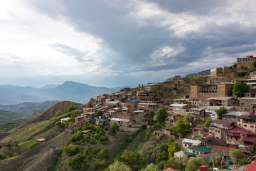 Naklejka premium view of Dagestan village Chokh, Caucasus, Russia