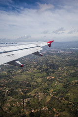Fototapeta na wymiar Airplane to columbia