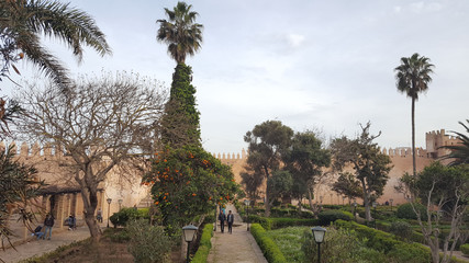 Maroc, jardin de la kasbah des oudayas &agrave; Rabat
