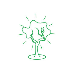 tree plant nature isolated icon