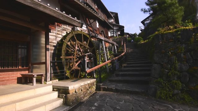 Masugata Waterwheel, Magome, Nakatsugawa, Japan