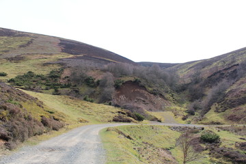 Calm walk in the Scottish hills