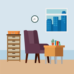 livingroom home place with sofa scene