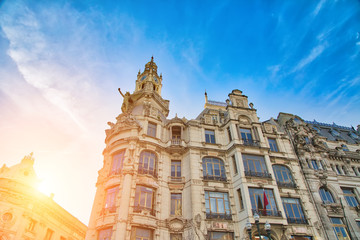 Central Porto street, Scenic Avenida Dos Aliados