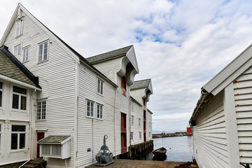 norwegian ocean town Alesund with beatiful Jugenstil houses