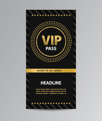  Black VIP pass admission - obrazy, fototapety, plakaty