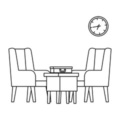 confortable sofa and wooden table livingroom scene