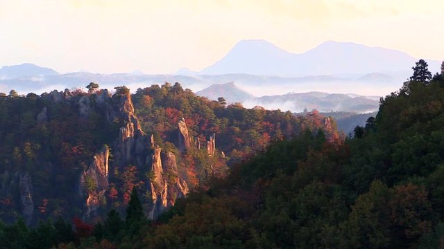 View of mountain in autumn