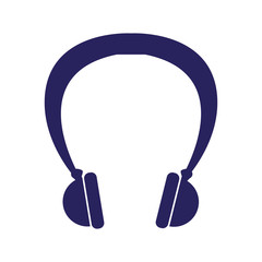 headphones musical on white background