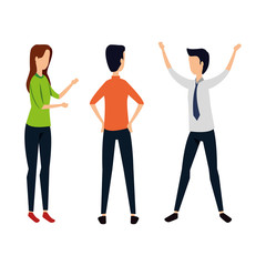 Fototapeta premium elegant business people workers avatars characters