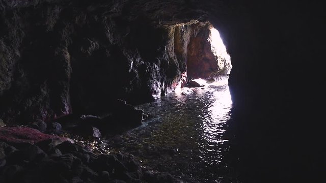 View in cave, Suzu, Ishikawa Prefecture, Japan