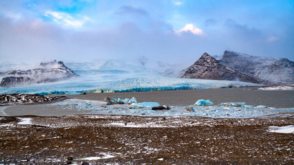 Breidamerkurjokull Glacier in Iceland