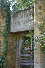 Fototapeta na wymiar Abandoned Public School