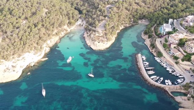 drone, aerial, photography, yatch, luxury, port, sailboat, Mallorca, Island complex