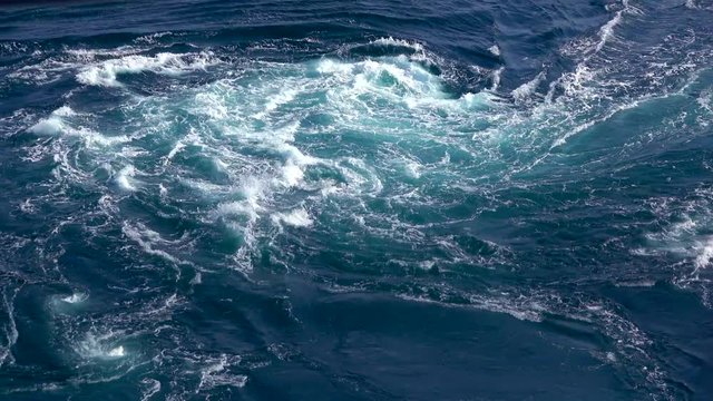 High angle shot of Naruto Channel whirlpools