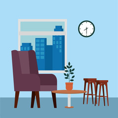 livingroom home place with sofa scene