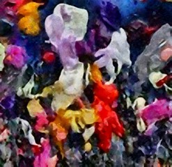 Abstract background in mixed colors. Oil and watercolor design elements. Design template for covers, posters and banners. Simple macro close-up paint brush strokes.