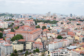 Fototapeta na wymiar A panoramic view of the city of Lisbon, Portugal
