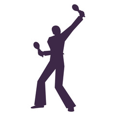 musician man maracas playing music