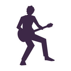 musician man classic guitar playing