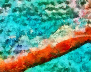 Creative abstract painting background in oil. Textured brush strokes of paint. Colorful design pattern. Artistic drawing grunge texture. Watercolor mixed fine art template for decoration. Vintage.