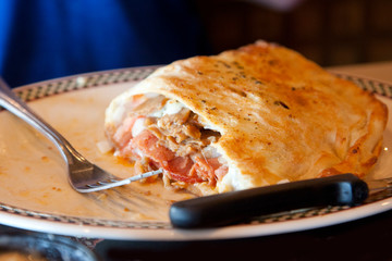 donair calzone on plate
