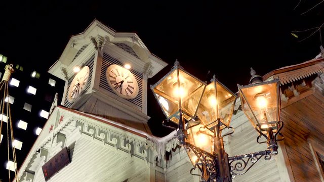Clock tower in city