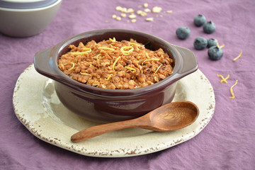 Blueberry crumble