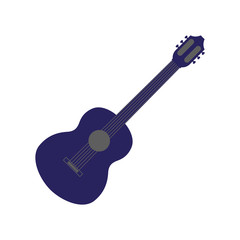 guitar musical on white background