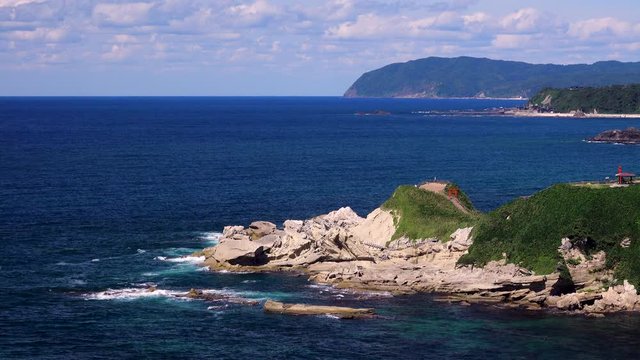 Wide shot of Noto Peninsula Sekinohana, Shika, Habu, Ishikawa 
