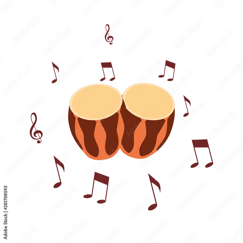 Poster drum percussion instrument note music design