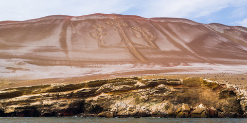 Paracas candelabra in Ica, Peru