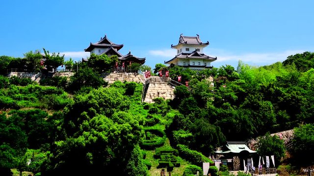 View of Innoshima Mizuki Castle, Onomichi, Hiroshima, Japan