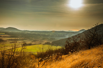 Mountain landscape scenery in autumn
