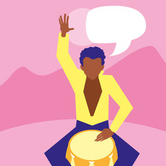 musician man drum playing music