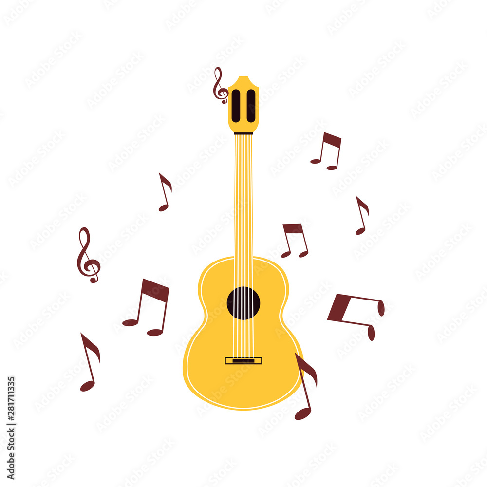 Canvas Prints guitar instrument note music design