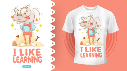 Hipster dog drawing perfect idea for shirt