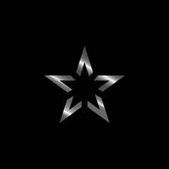 Obraz premium 3D STAR LOGO VECTOR ILLUSTRATION. TOP LEADER BUSINESS ICON. RISING STAR ICON . MODERN STYLE