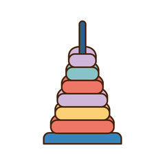 Isolated baby pyramid toy design