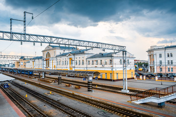 Gomel central railway station in Belarus