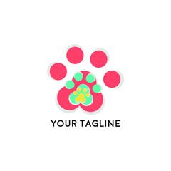 Pet shop logo template. Pet shop or store signboard. icon illustration with the concept of pet care