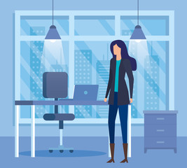 Obraz premium elegant businesswoman worker in the office