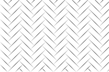 Abstract black herringbone line art on white backdrop vector illustration