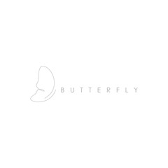 mono line butterfly logo .modern style