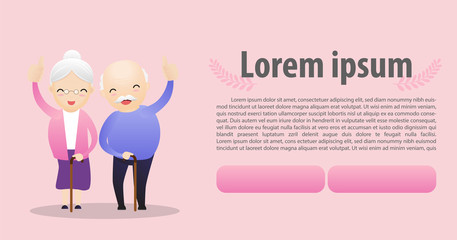 Happy Senior Concept.