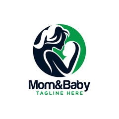 Mother and Baby Logo Images Stock Vectors