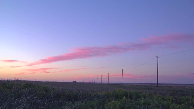Field at sunrise