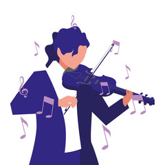 musician man violin playing music © djvstock