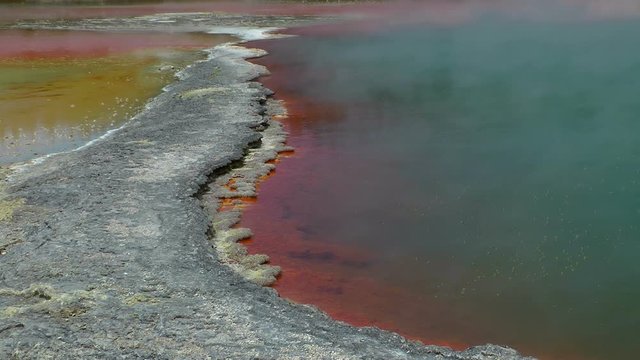 Steam coming out of hot spring